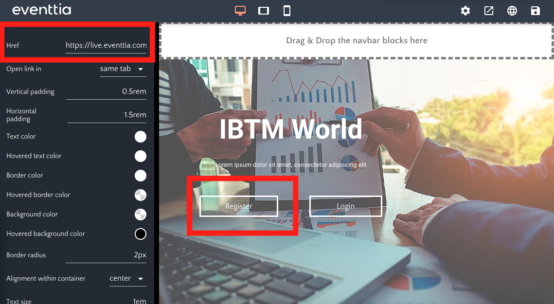 Using the registration block